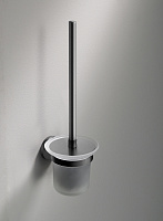 Timo Saona Ершик для унитаза подвесной со стеклянной колбой, цвет: черное золото 13061/18