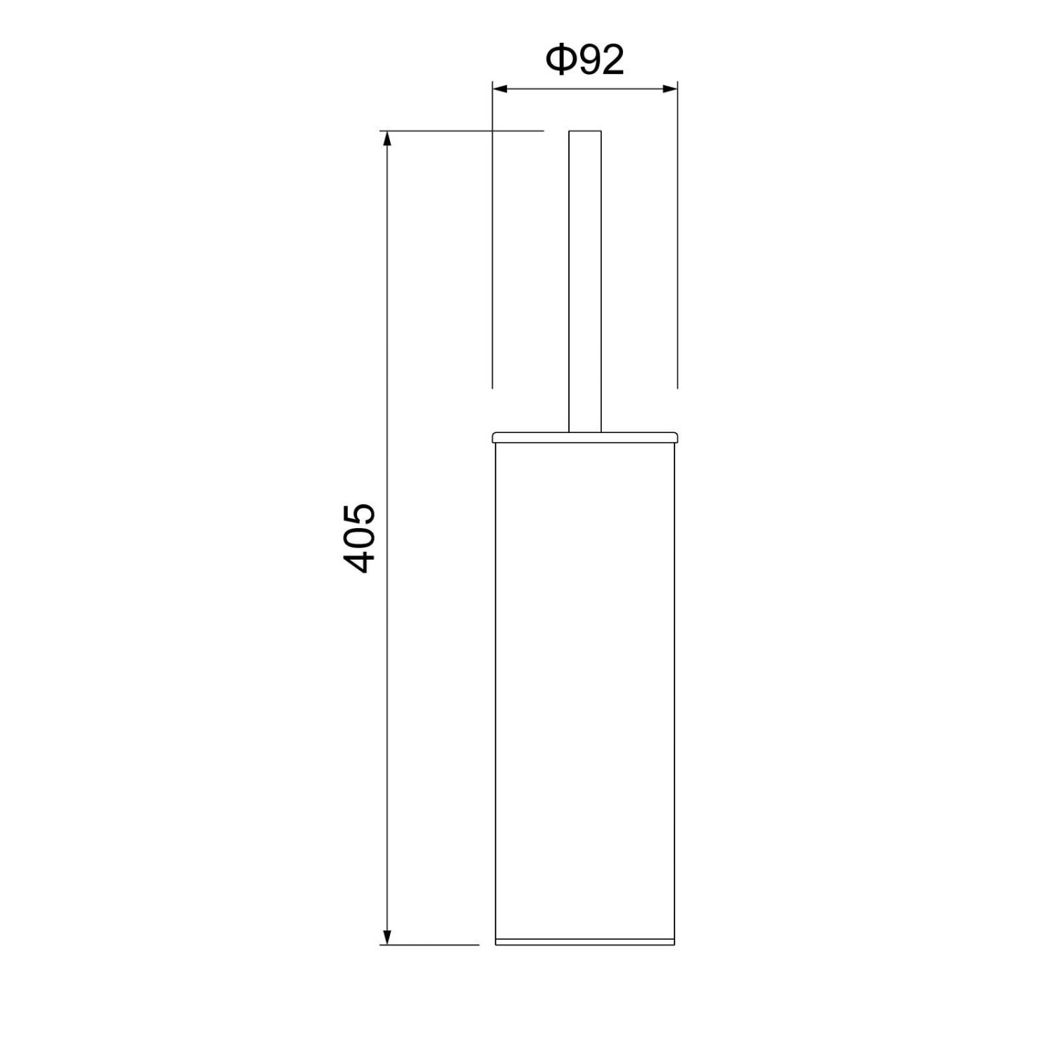 Timo Saona Ершик для туалета напольный, цвет: хром 13161/00