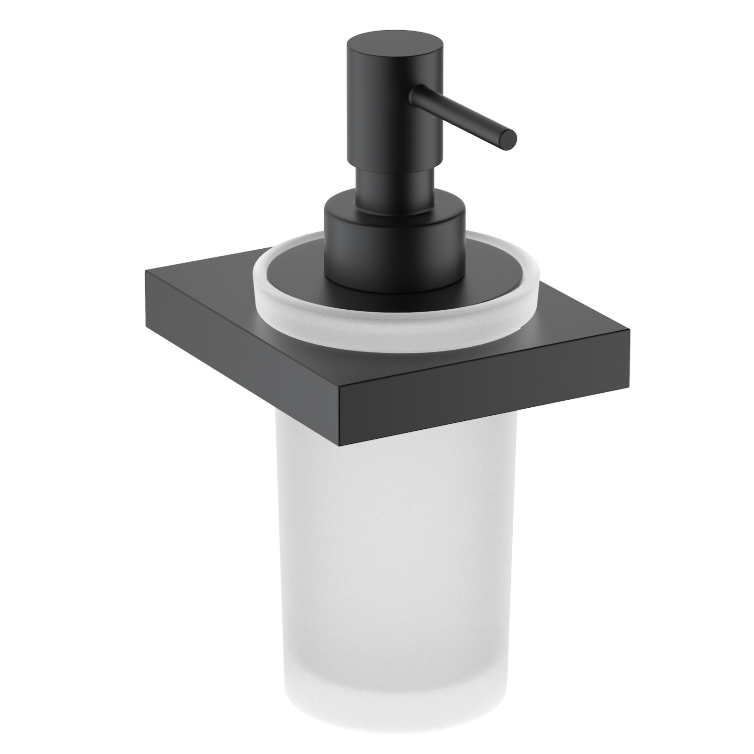 Timo Petruma Дозатор для жидкого мыла, подвесной, стеклянная колба, цвет: черный матовый 15239/03