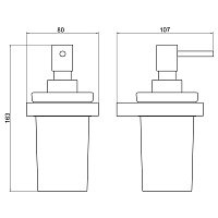 Timo Petruma Дозатор для жидкого мыла, подвесной, стеклянная колба, цвет: черный матовый 15239/03