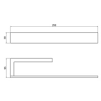 Timo Petruma Полотенцедержатель подвесной, цвет: черный матовый 15250/03