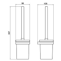 Timo Petruma Ершик для туалета подвесной, цвет: черный матовый 15261/03