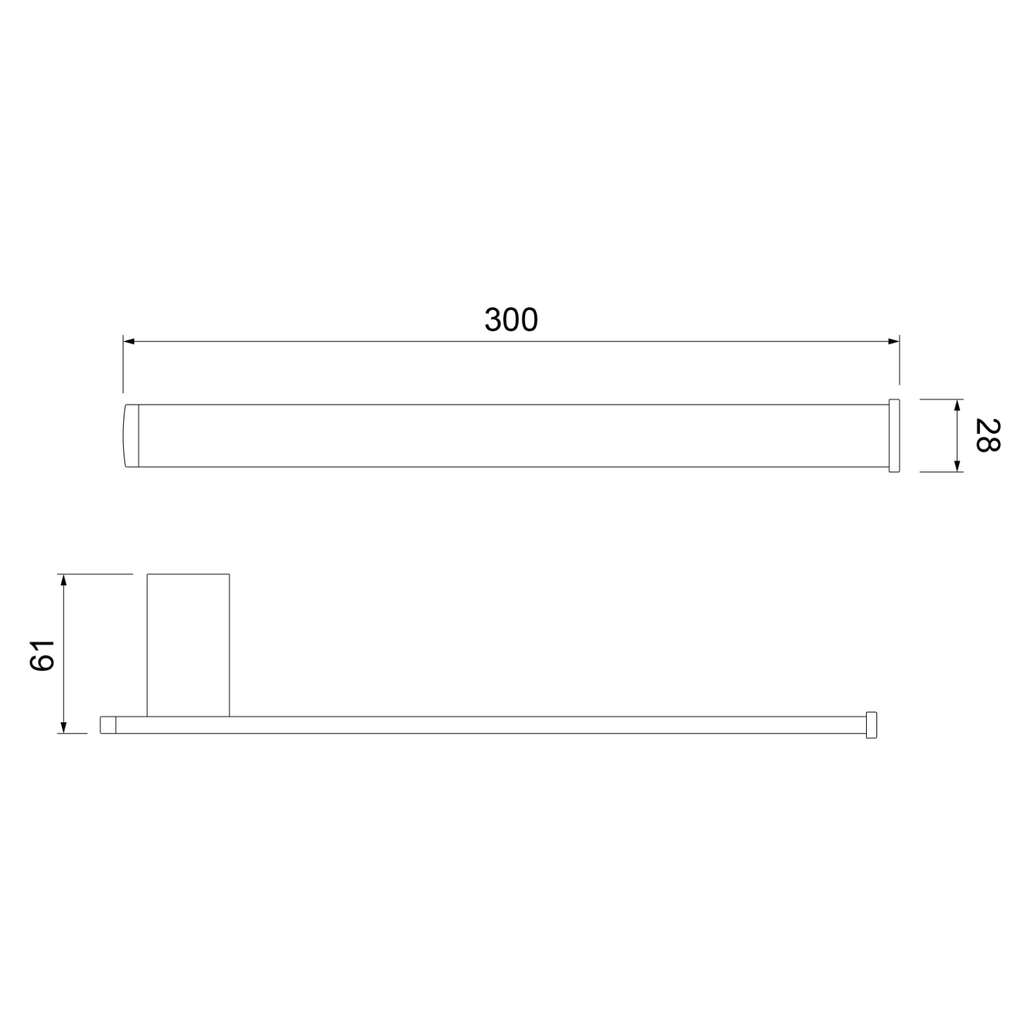 Timo Torne Полотенцедержатель подвесной, цвет: хром 43050/00
