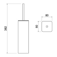 Timo Torne Ершик для туалета напольный, цвет: хром 43161/00