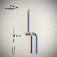 Timo Saona Душевой комплект встраиваемый, цвет: черный матовый SX-2349/03SM