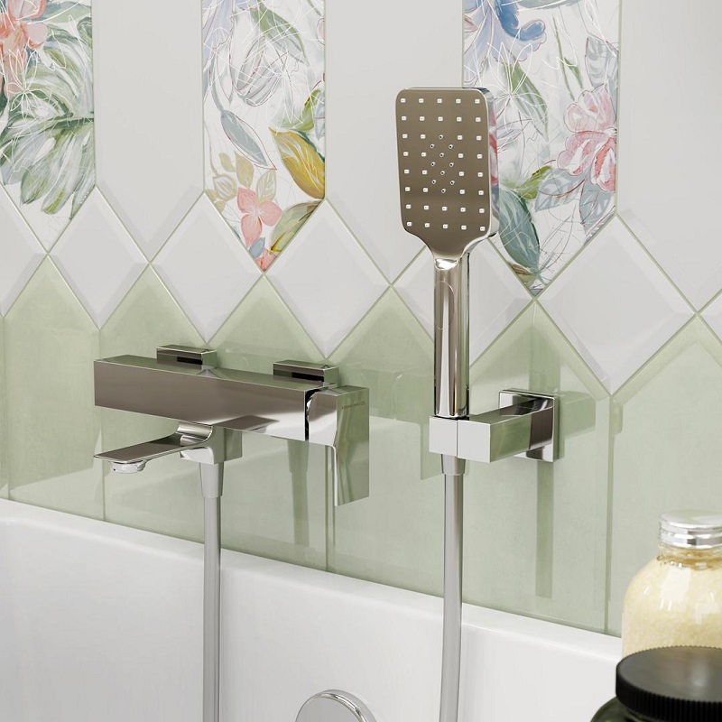 Kerama Marazzi Fioretto Смеситель для ванны и душа, дл.излив. 10,5 см, цвет: хром V2CR105KM