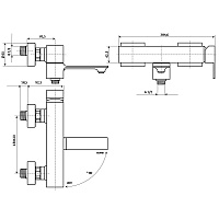 Kerama Marazzi Fioretto Смеситель для ванны и душа, дл.излив. 10,5 см, цвет: хром V2CR105KM