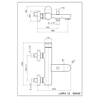 Kerama Marazzi Ole Смеситель для ванны и душа, дл.излив. 18,6 см, цвет: золото 69440CKM.M0.071