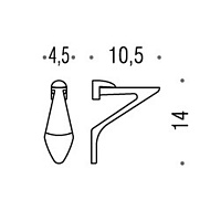 Colombo Design Khala Держатель для стеклянной полки, цвет: chrome B18PZ