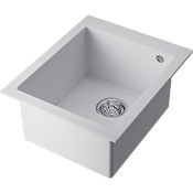 Omoikiri Bosen 41A-WH Кухонная мойка Artceramic 41x50 см, цвет: белый 4993814