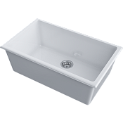 Omoikiri Okinoshima 76-U/I-WH Glossy Кухонная мойка Natceramic 76x46 см, цвет: белый 4997151