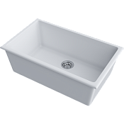 Omoikiri Okinoshima 76-U/I-WH Кухонная мойка Natceramic 76x46 см, цвет: белый 4997145