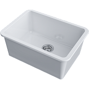 Omoikiri Torishima 67-U/I-WH Glossy Кухонная мойка Natceramic 67,3x48,3 см, цвет: белый 4993866