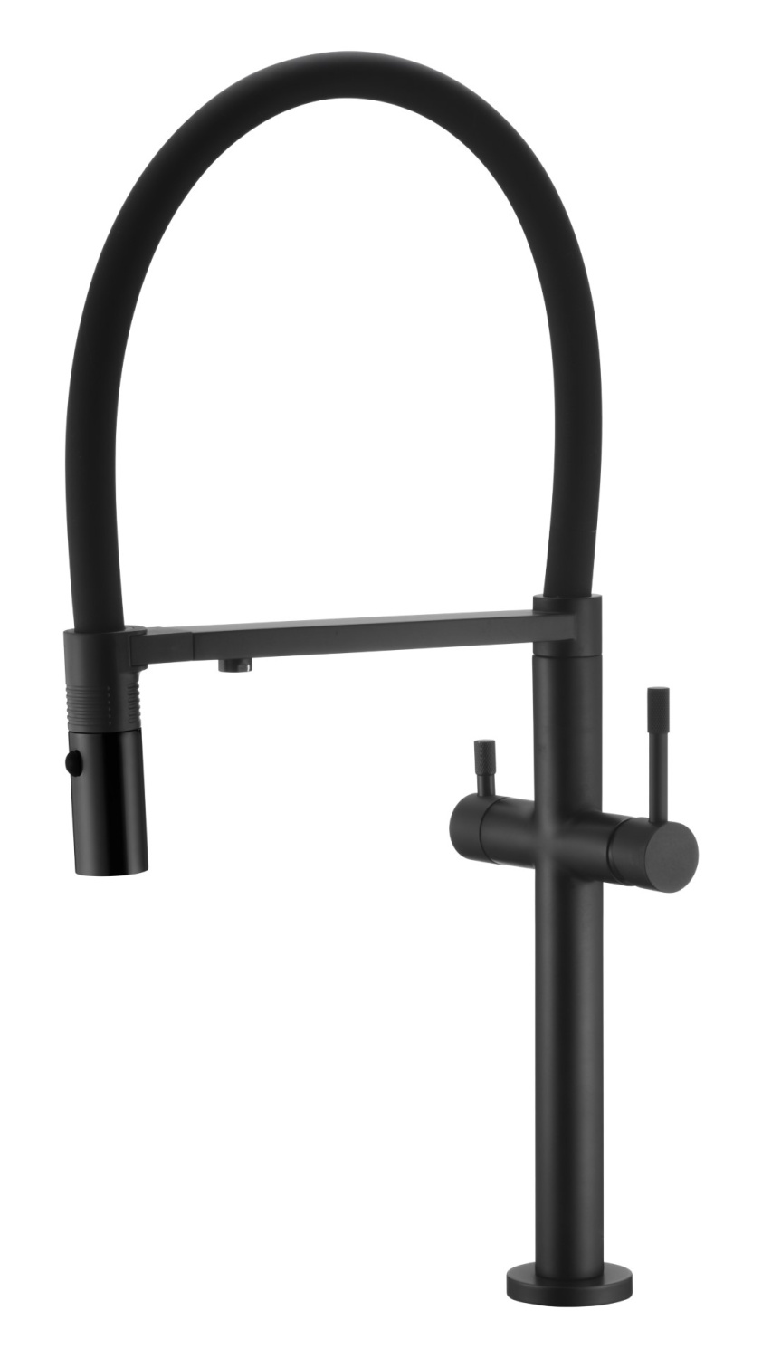 Boheme Uno Смеситель для кухни с возм. подключения фильтра, длина излива 22 см, цвет: black 115-B