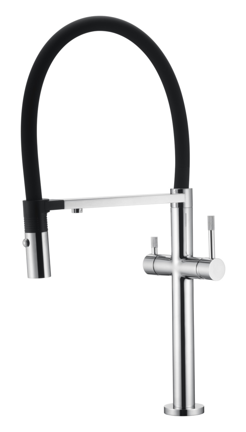 Boheme Uno Смеситель для кухни с возм. подключения фильтра, длина излива 22 см, цвет: chrome 115-CR
