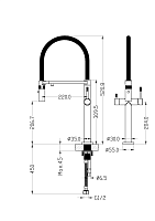 Boheme Uno Смеситель для кухни с возм. подключения фильтра, длина излива 22 см, цвет: chrome 115-CR