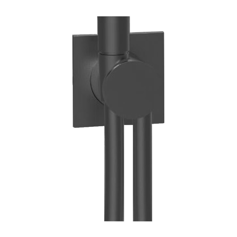 Almar Modular Square Шланговое подключение для лейки с держателем, цвет: matt black E192001.MB