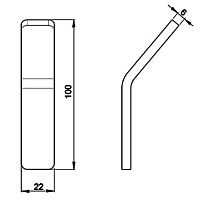Almar Accessories Крючок для ванной, одинарный, цвет: brushed high brass E310001.HB