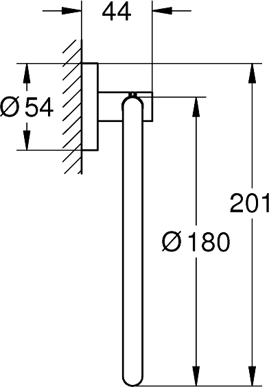 Grohe Essentials Полотенцедержатель-кольцо для полотенца, цвет: теплый закат 40365DA1