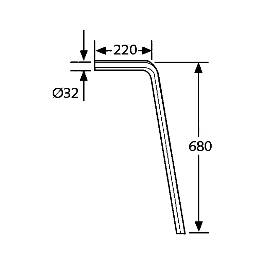 Kludi Напольная труба 68 см, цвет: хром 84500805-00