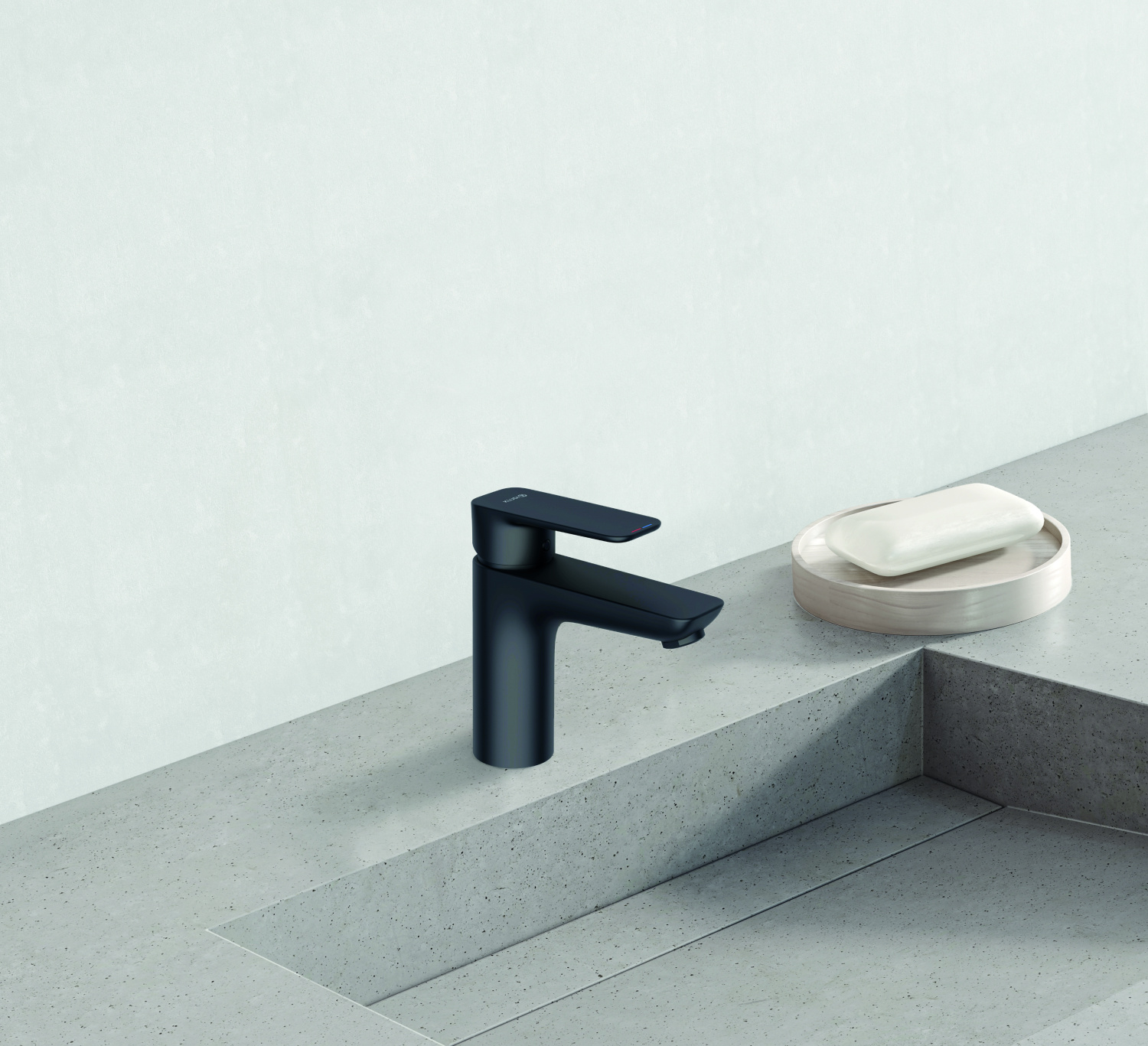 Kludi Pure&Style Смеситель для раковины, без д/к, длина излива 12 см, цвет: черный матовый 402923975