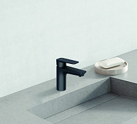 Kludi Pure&Style Смеситель для раковины, без д/к, длина излива 12 см, цвет: черный матовый 402923975