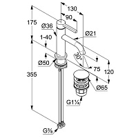 Kludi Nova Fonte Pura Смеситель для раковины, c д/к, длина излива 13 см, цвет: хром 202660515