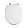 Burlington Savoy Крышка-сиденье для унитаза, без микролифта, крепление хром, цвет: белый глянцевый RS60