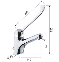 Remer Kiss Смеситель для раковины, с донным клапаном, высота излива 6,5 см, цвет: cromo K14L