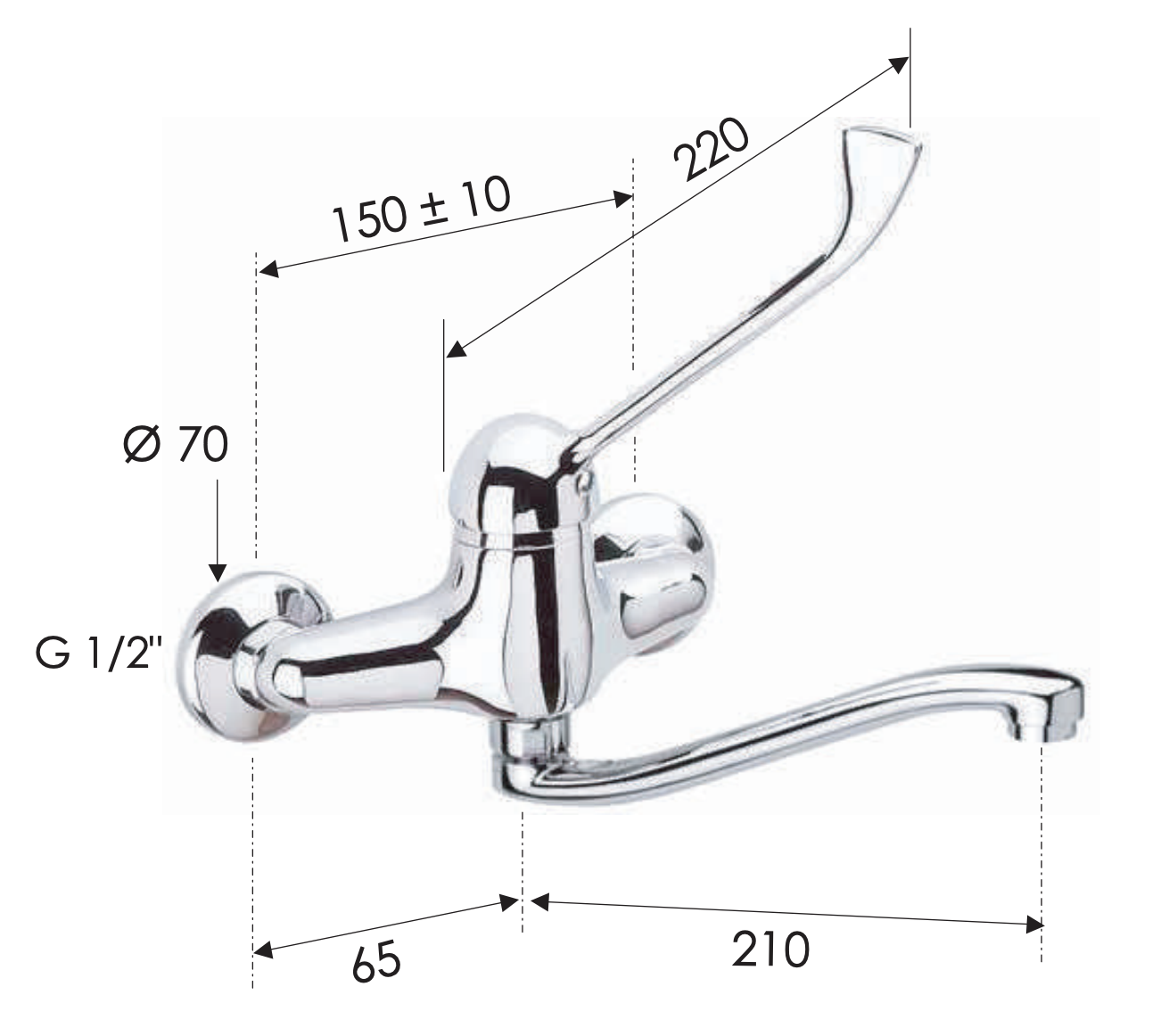 Remer Kiss Смеситель для кухни, цвет: cromo K45S