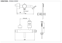 Remer X Style Inox Термостат для ванны с душем, лейка, шланг 150 см, цвет: inox spazzolato SSXT02