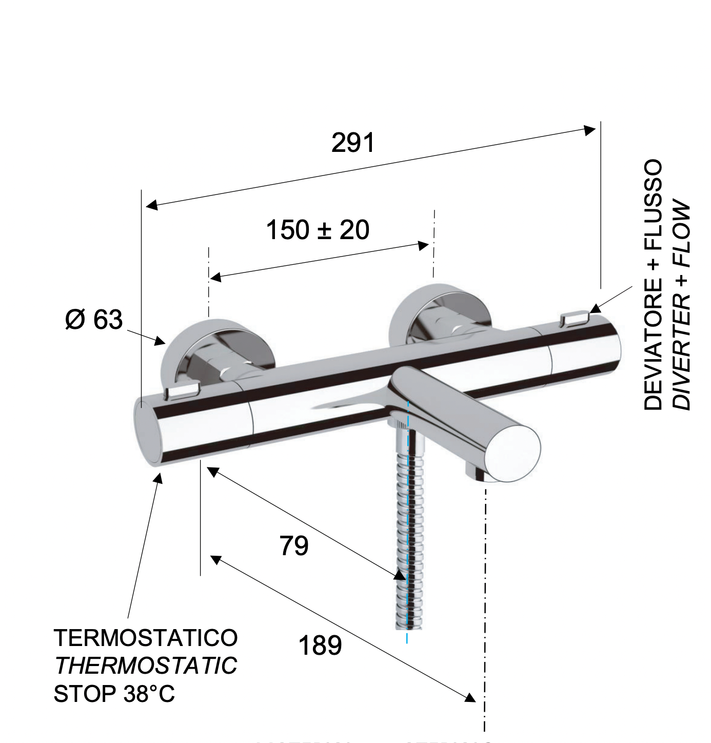 Remer Elegance Термостат для ванны с душем, цвет: cromo EQ05