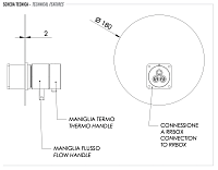 Remer Elegance Термостат для душа встраиваемый на 1 потребителя, внешняя часть, цвет: nero opaco NT30KBNO