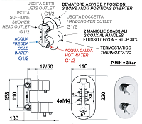 Remer Elegance Термостат для ванны встраиваемый, 3 потребителя, с скрытой частью, цвет: cromo NT937