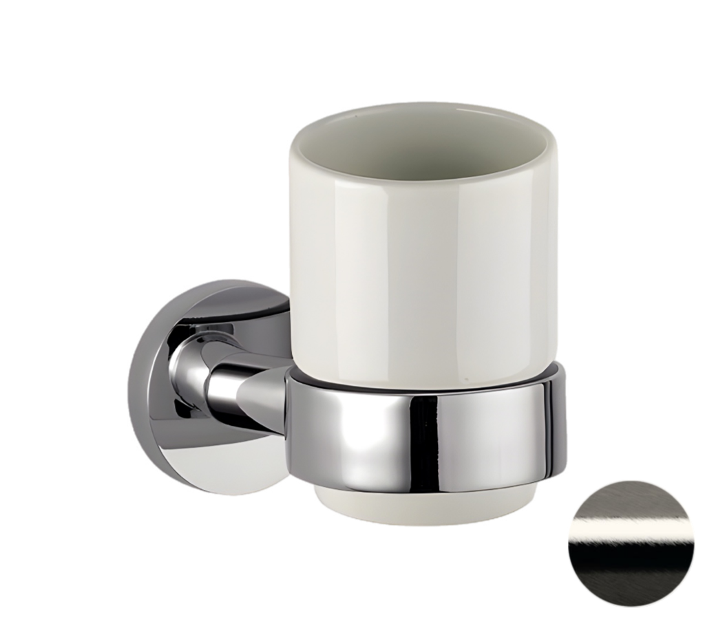 Remer Guest Стакан подвесной, керамический, цвет: nichel spazzolato GS15NP