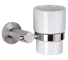 Remer Minimal Inox Стакан подвесной, керамический, цвет: inox/cromo Mi15INOXCR