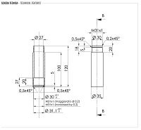 Remer Удлинительная вставка для потолочного смесителя, цвет: cromo N17PROL10CR