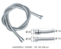 Remer Душевой шланг 120 см, цвет: cromo 333CN120