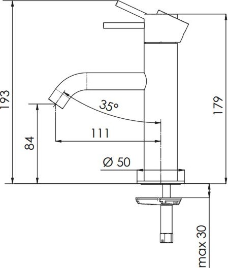 Remer X Style Inox Смеситель для раковины, без д/к, высота излива 8,4 см, цвет: inox spazzolato SSX12