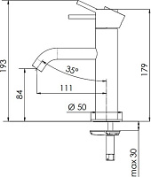 Remer X Style Inox Смеситель для раковины, без д/к, высота излива 8,4 см, цвет: inox spazzolato SSX12