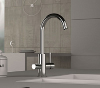 Remer X Style Смеситель для кухни, с независимым каналом для питьевой воды, цвет: cromo N792DW