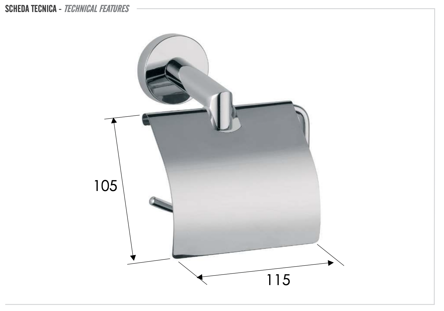 Remer Guest Держатель туалетной бумаги с крышкой, подвесной, цвет: bianco opaco GS60BO