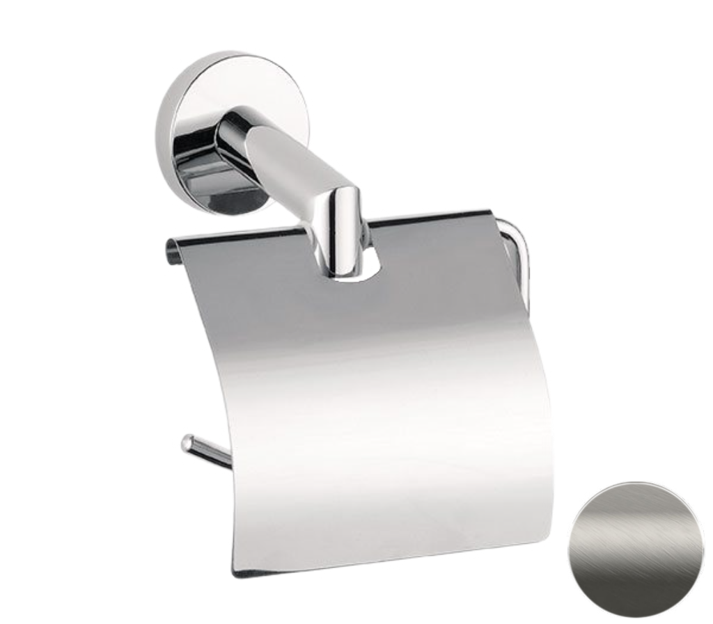 Remer Guest Держатель туалетной бумаги с крышкой, подвесной, цвет: nichel spazzolato opaco GS60NPO