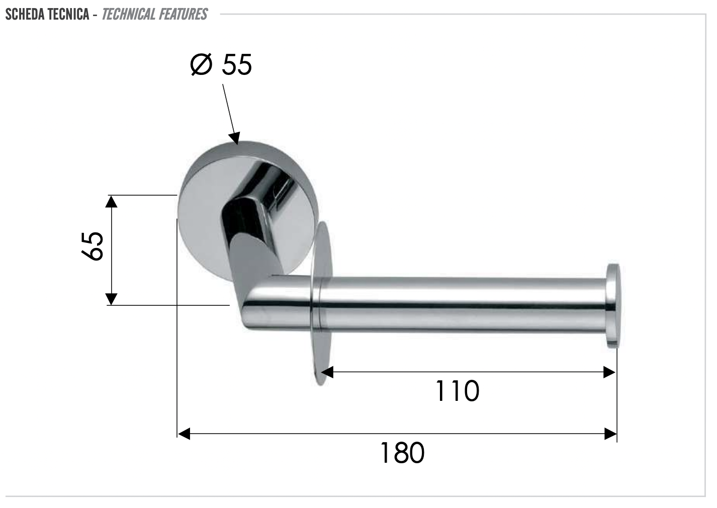 Remer Guest Держатель туалетной бумаги, подвесной, цвет: nichel spazzolato GS61NP