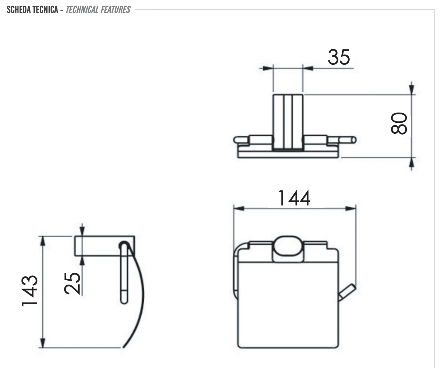Remer Lounge Держатель туалетной бумаги с крышкой, подвесной, цвет: vecchio ottone LN60VO