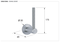 Remer Minimal Inox Держатель запасного рулона туалетной бумаги, подвесной, цвет: inox/cromo Mi62INOXCR