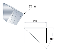 Remer Верхний душ настенный 15x15 см, 1 режим, цвет: cromo 350XS