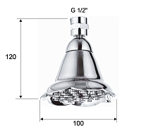 Remer Верхний душ 10 см, 1 режим, без кронштейна, цвет: cromo 359BE