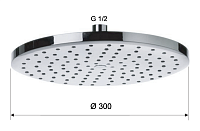 Remer Верхний душ 30 см, 1 режим, без кронштейна, цвет: cromo 356MD30X