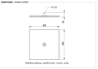 Remer Верхний душ 30x30 см, 1 режим, без кронштейна, цвет: cromo 359SSLX